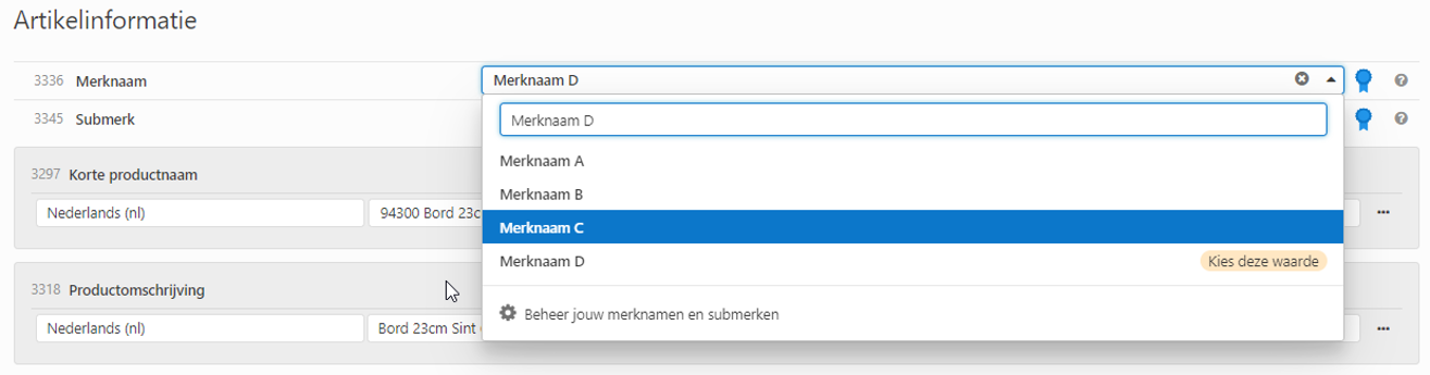 Nieuw: hulp bij het invoeren van merknamen in GS1 Data Source - Merknaam 3