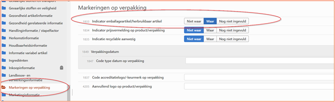 Statiegeld op blik - welke informatie vul je in GS1 Data Source in? - Webinterface 2