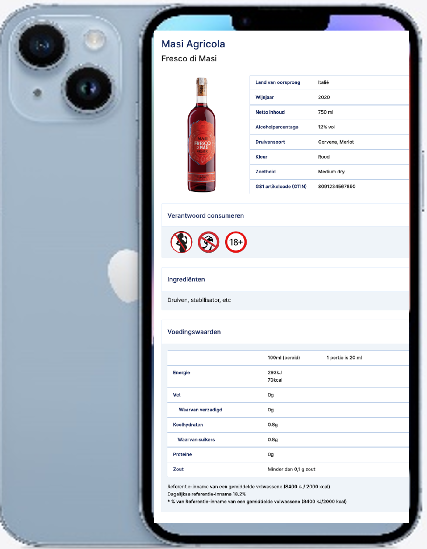 Voorbeeld E Label