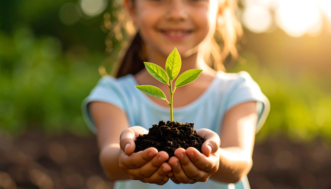 Uniforme duurzaamheidsdata onontbeerlijk in transitie naar circulaire economie - GS1 Graded Duurzaamheid Meisje Met Plant PRESENTATIE