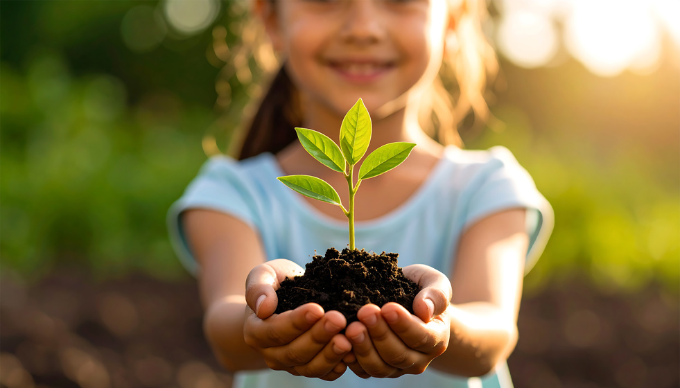 Uniforme duurzaamheidsdata onontbeerlijk in transitie naar circulaire economie - GS1 Graded Duurzaamheid Meisje Met Plant PRESENTATIE